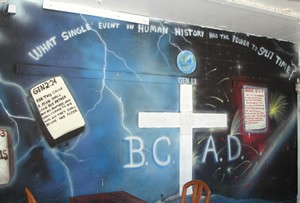 The BC/AD wall at Keneke's